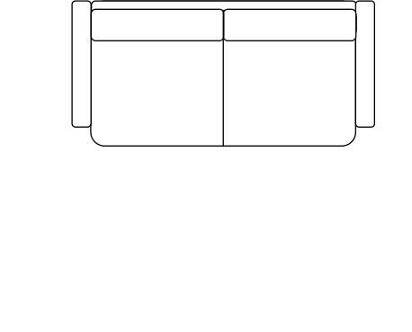 Reverso 2 places schema vue de haut